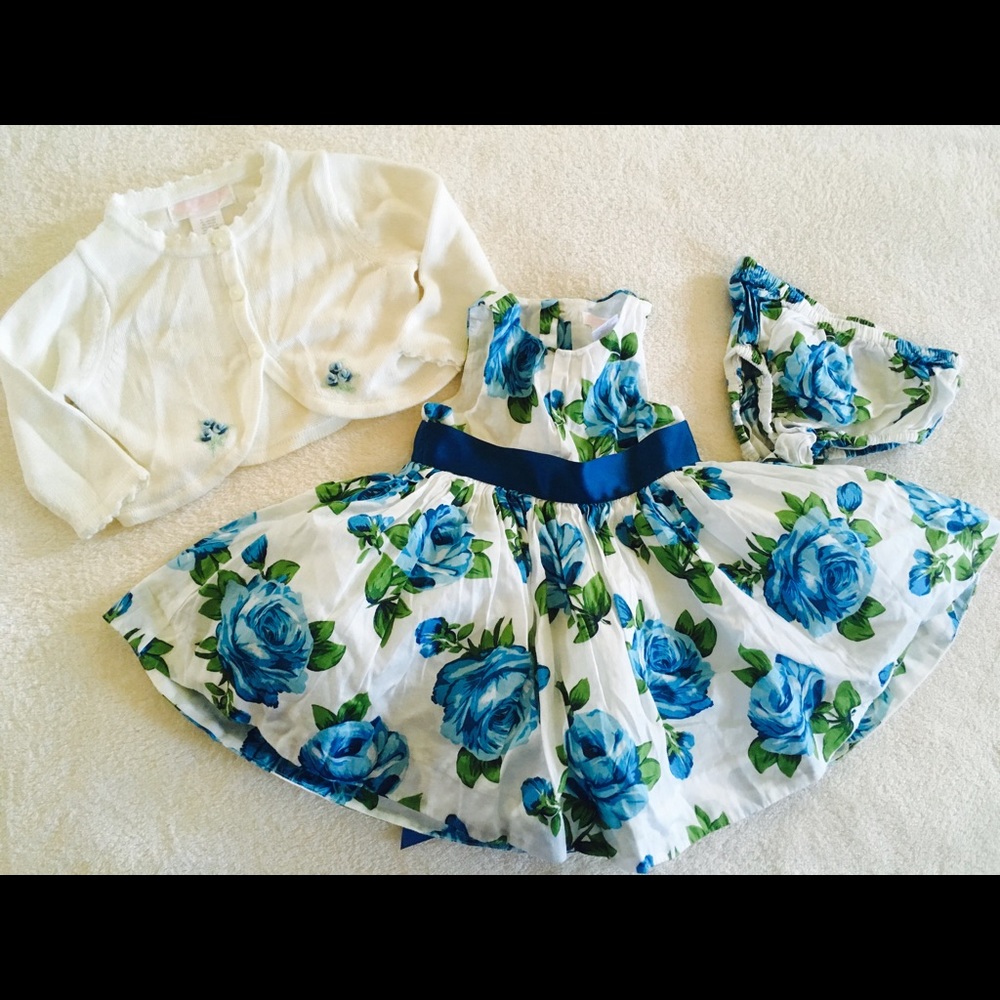 Janie and Jack summer rose set 3-6m